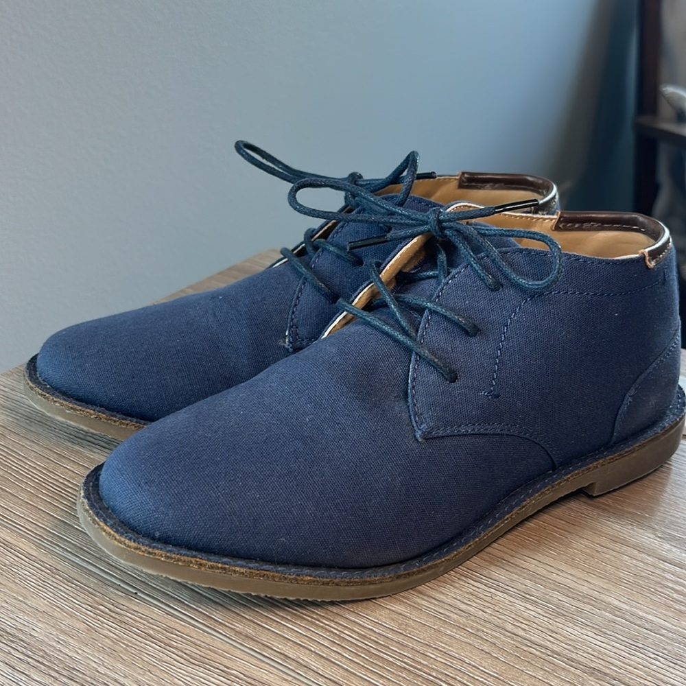 Kenneth Cole New York Real Deal Navy Canvas Shoes - Picture 3 of 7